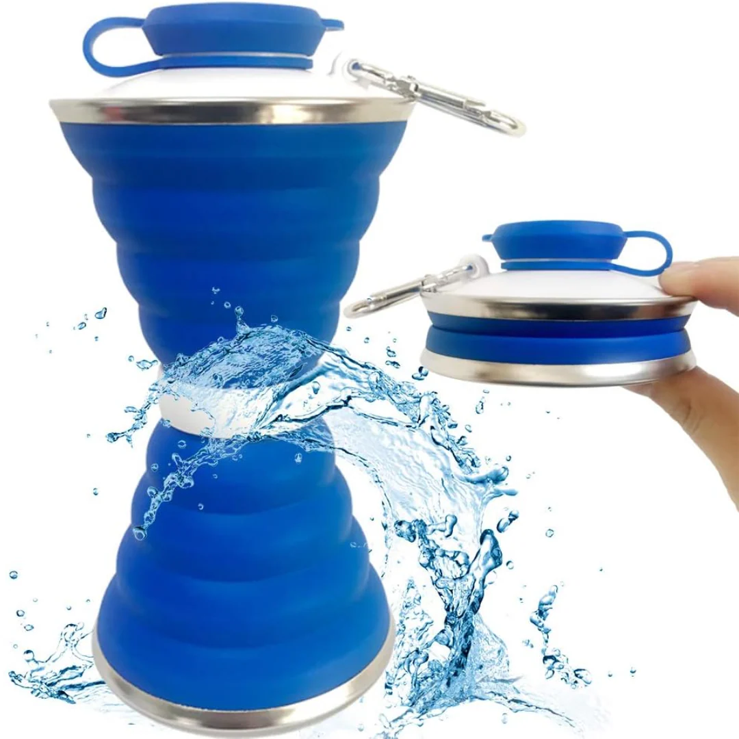 Collapsible Water Bottle with Carabiner - Image 11