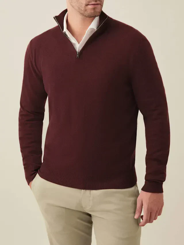 Comfortable Men's Zip-up Jumper - Lucas