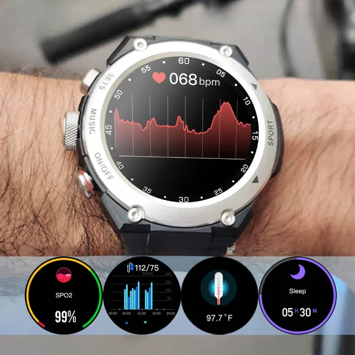 Complete Smartwatch with Built-in Wireless Earbuds - AlphaX - Image 3