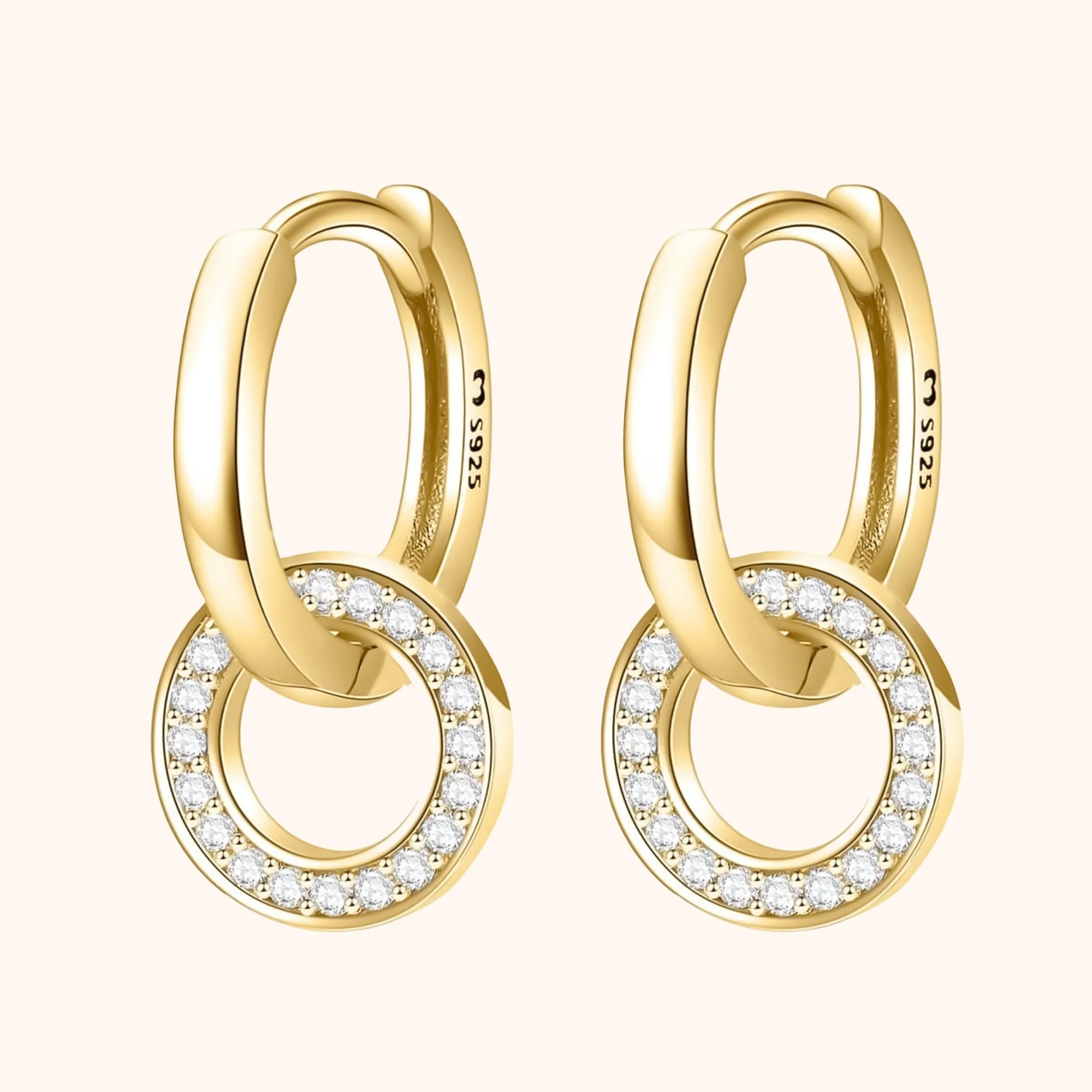 Connected Hoop Earrings - Nerida - Image 5
