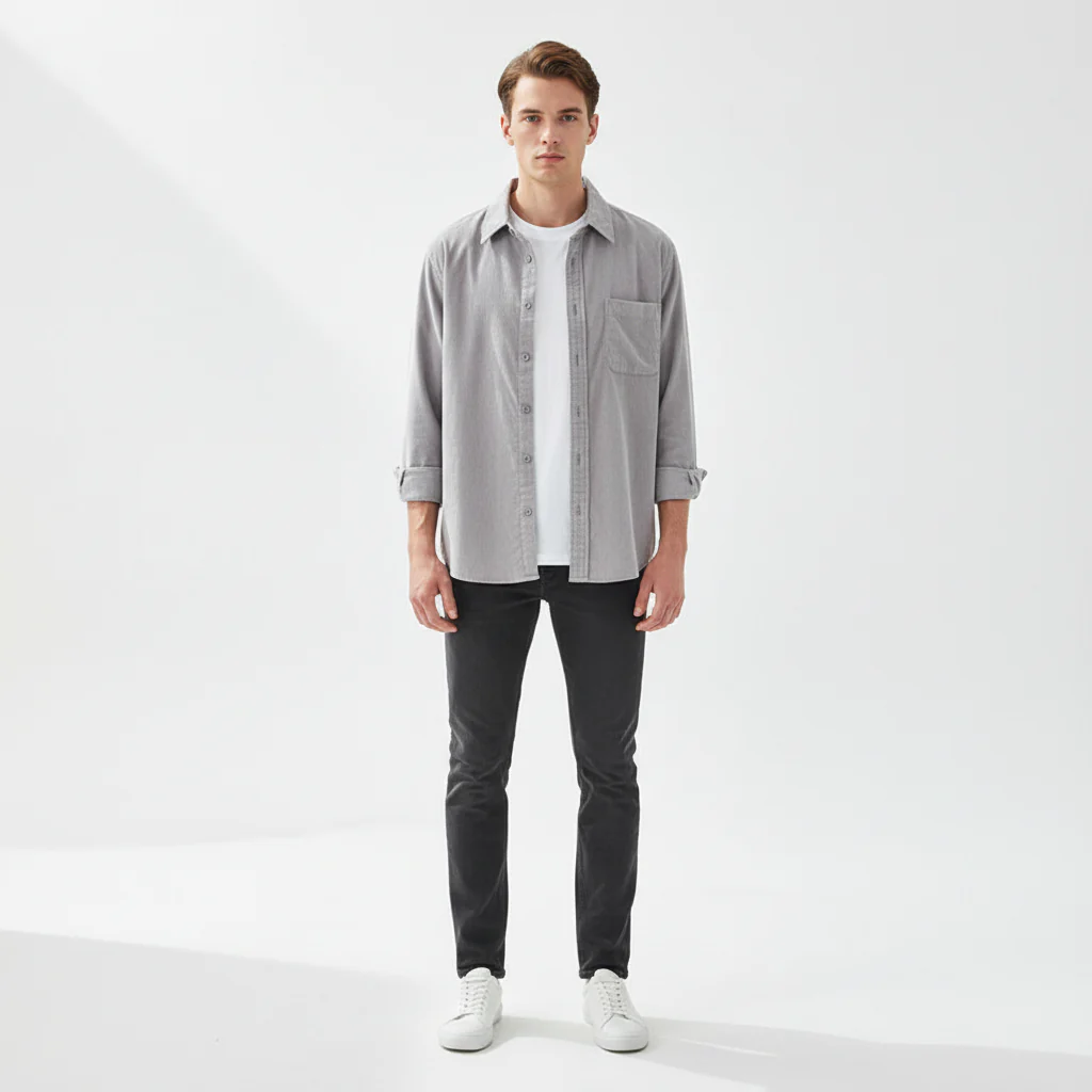 Corduroy men's shirt - Noah - Image 4