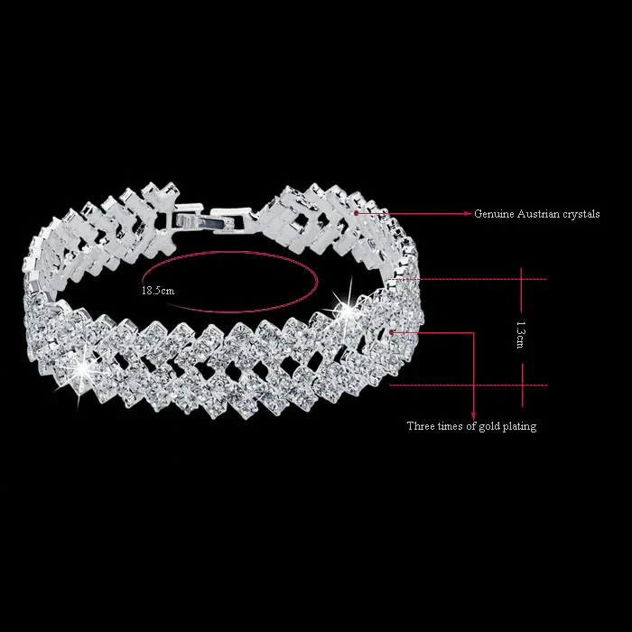 Crystal Charm Bracelet | Elegant Women's Jewellery - Image 4
