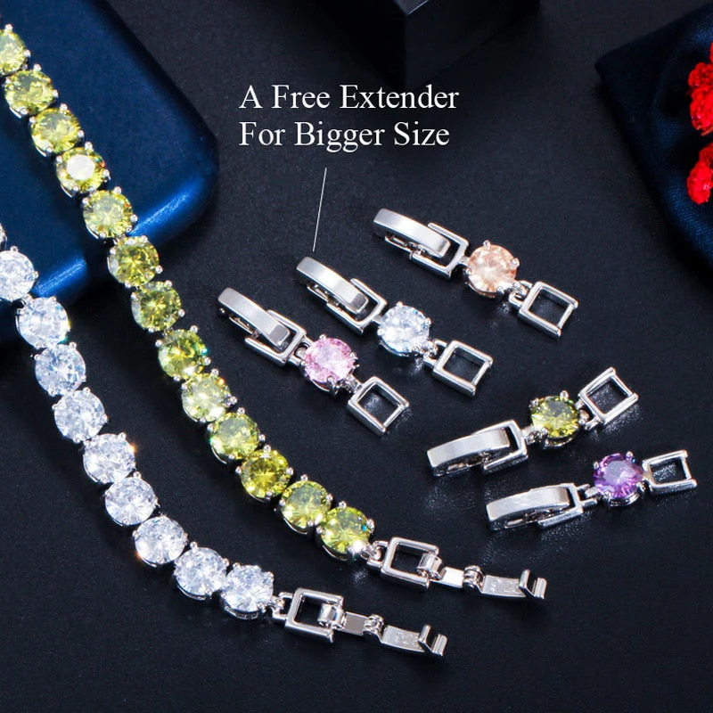 Crystal Heart Tennis Bracelet | Sparkling Accessory - Image 2