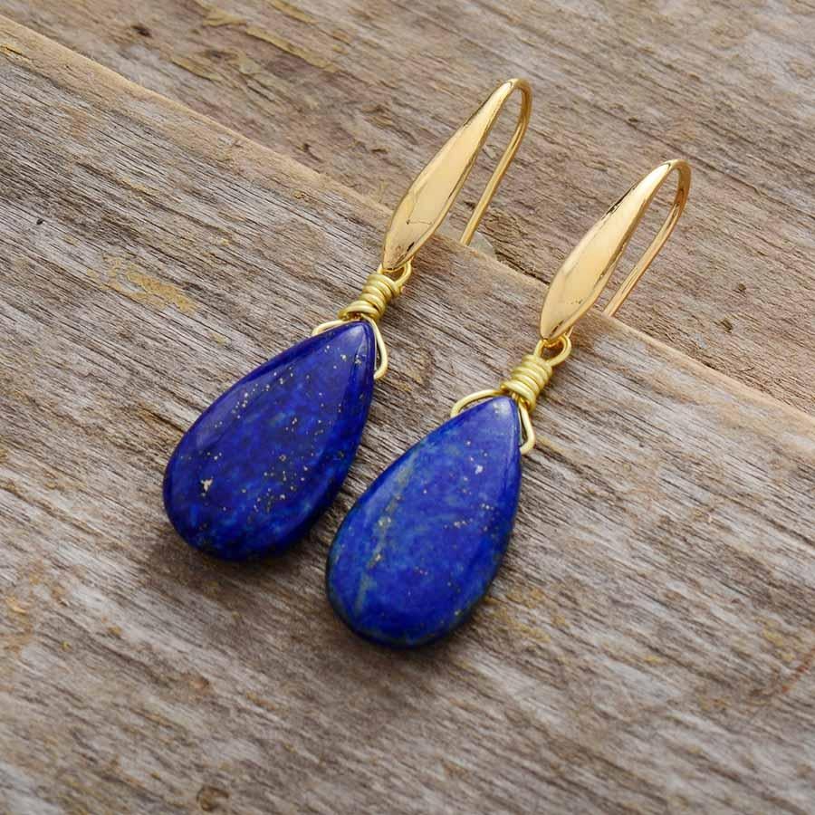 Deep Blue Lapis Earrings of the Dreamers - Selene - Image 5