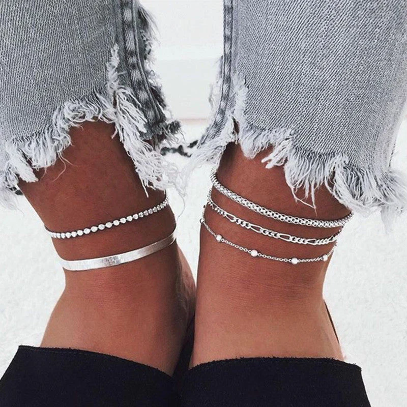 Delicate Beaded Snake Anklet | Elegant Foot Jewellery - Image 14