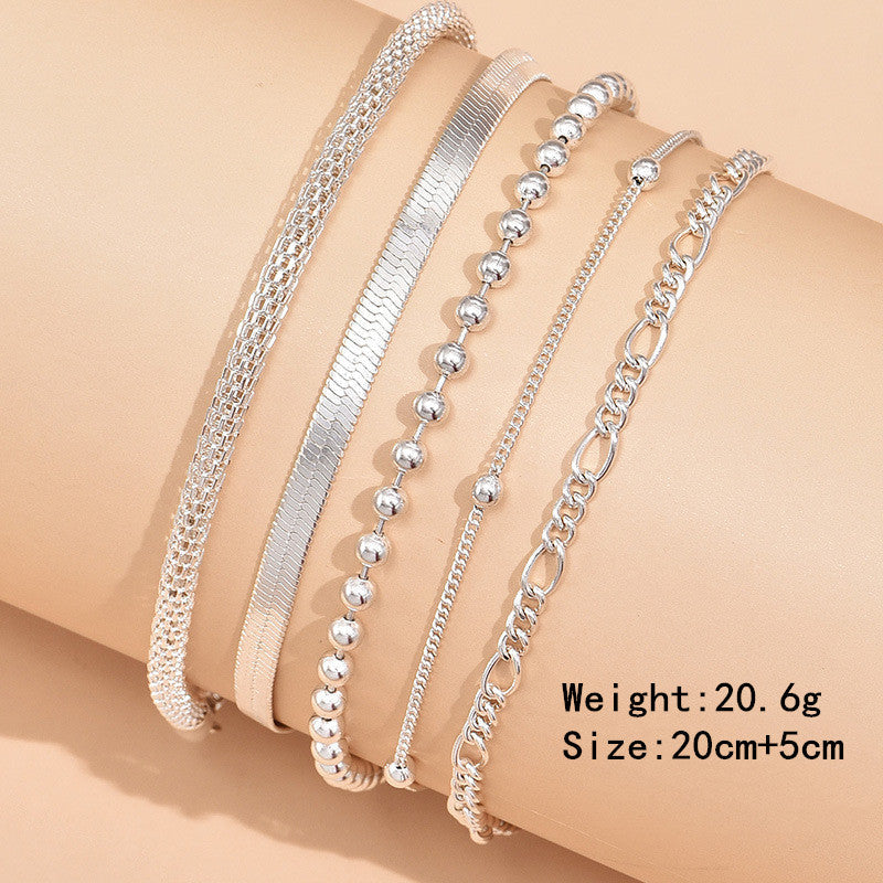 Delicate Beaded Snake Anklet | Elegant Foot Jewellery - Image 15