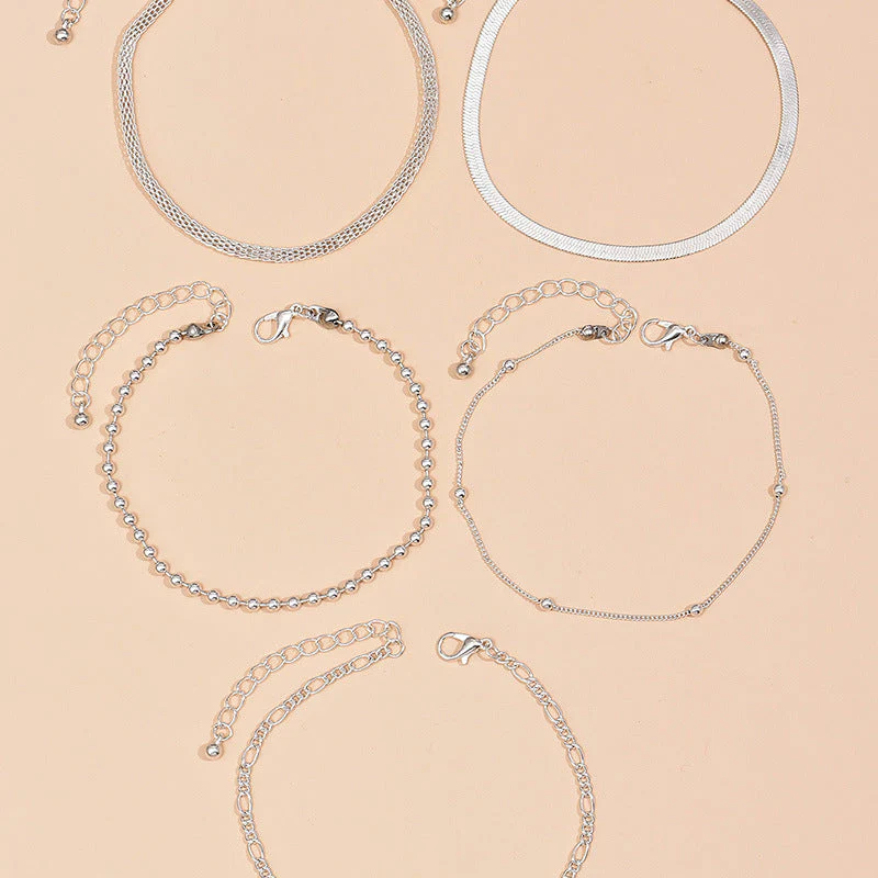 Delicate Beaded Snake Anklet | Elegant Foot Jewellery - Image 16