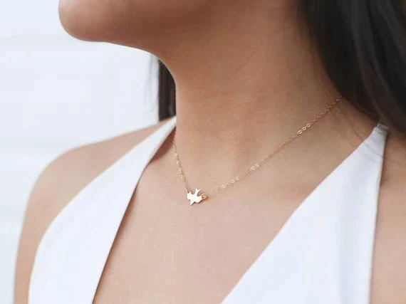 Delicate Bird Necklace - Image 4