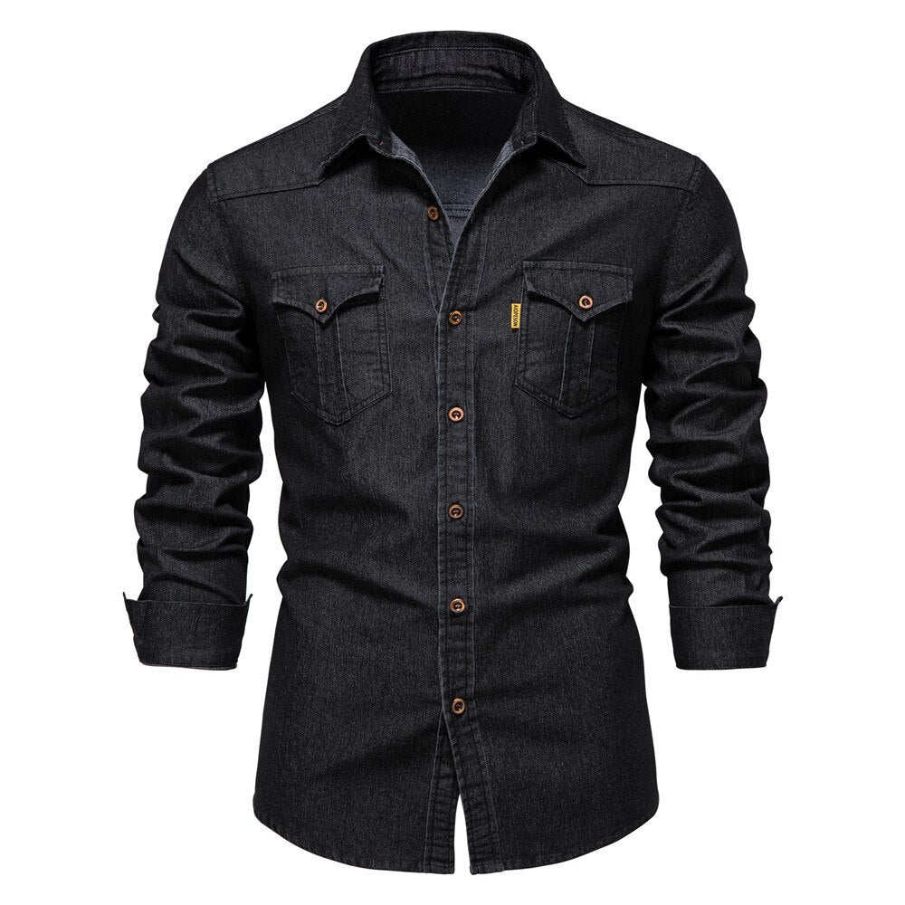 Denim Men's Shirt - Hugo - Image 3