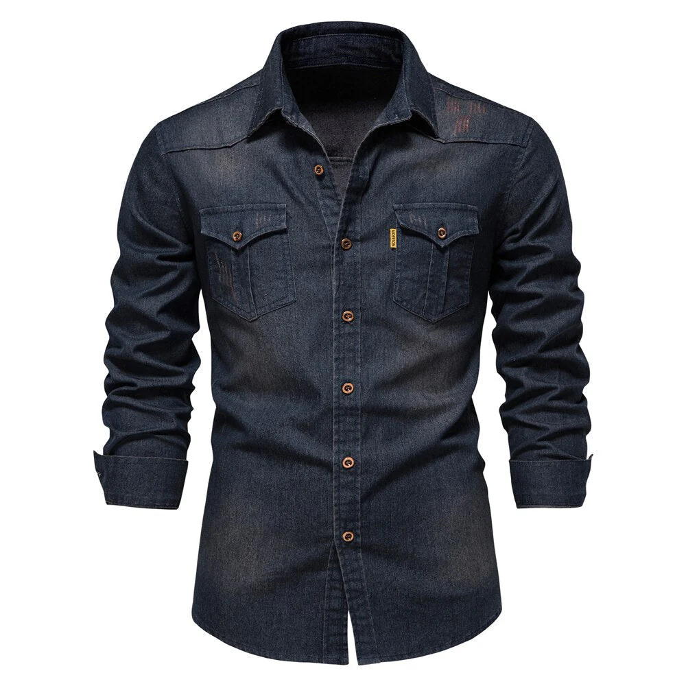Denim Men's Shirt - Hugo - Image 4