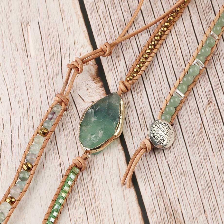 Detoxifying Fluorite Wrap Bracelet – Iris - Image 6