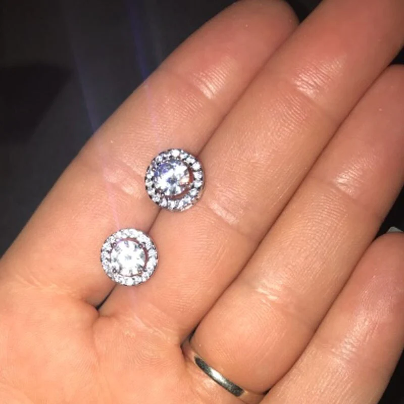 Diamond Knob Earrings For Women | Elegant and Stylish Jewellery - Image 2