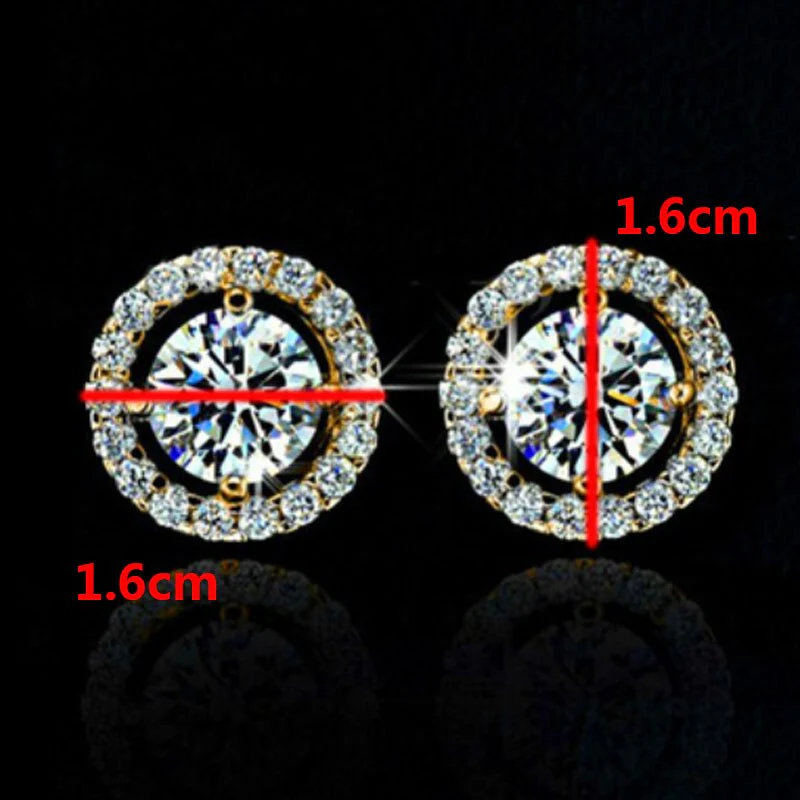 Diamond Knob Earrings For Women | Elegant and Stylish Jewellery - Image 3