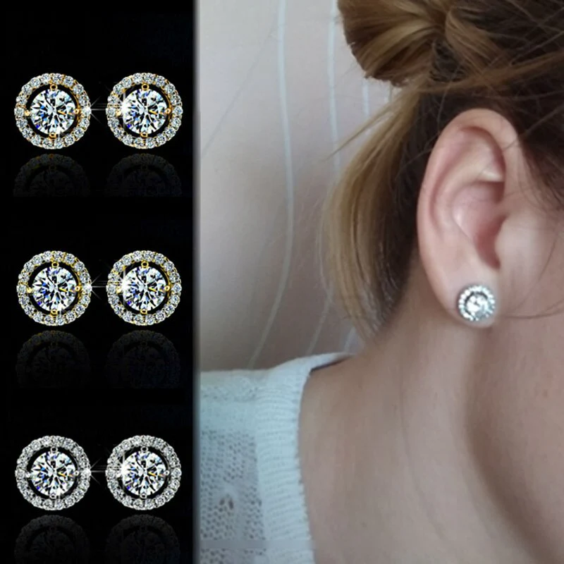 Diamond Knob Earrings For Women | Elegant and Stylish Jewellery - Image 5