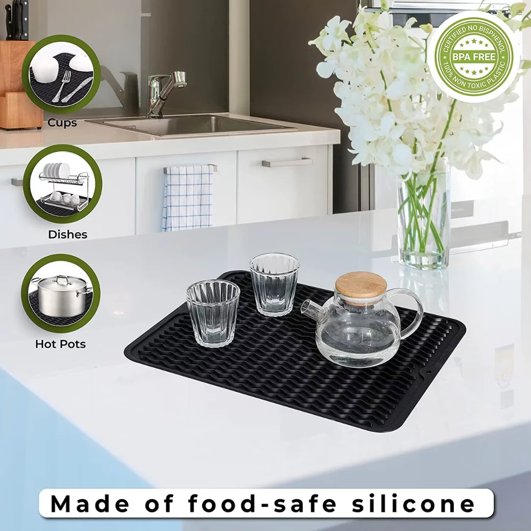 Eco-friendly silicone drying mat - Multiple uses & heat resistant - Image 22