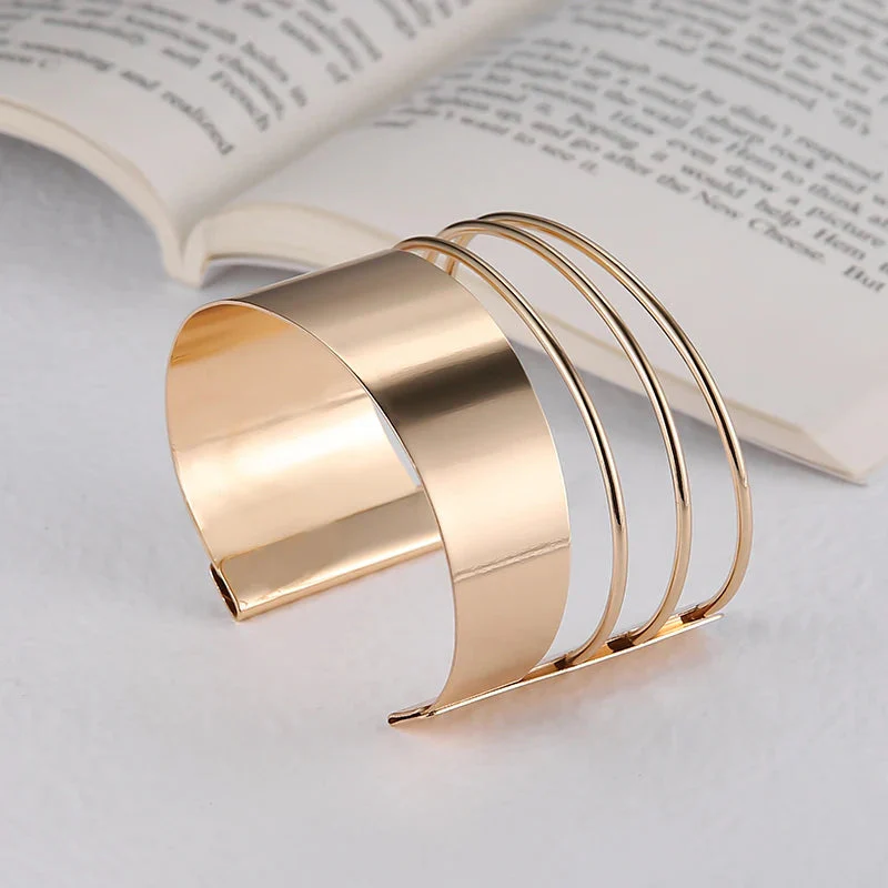 Edgy Punk Cuff Bracelet | Rebel Bangle Stainless Steel - Image 3