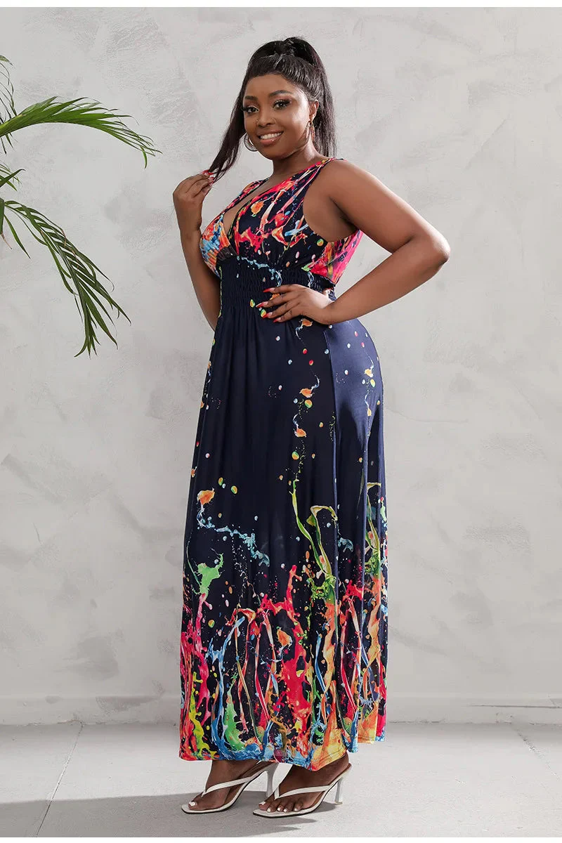 Effortlessly Stylish Urban Boho Beach Maxi Dress for Plus Sizes - Image 12