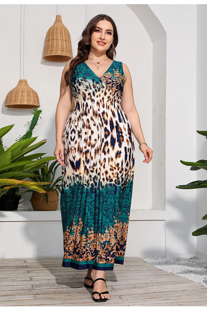 Effortlessly Stylish Urban Boho Beach Maxi Dress for Plus Sizes - Image 6