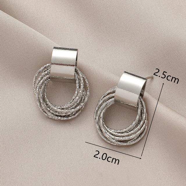 Elegant Circle Stud Earrings | Simple and Stylish - Image 2