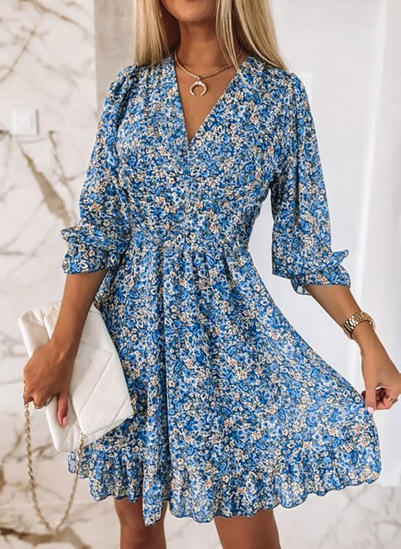 Elegant Floral Mini Dress - Image 2