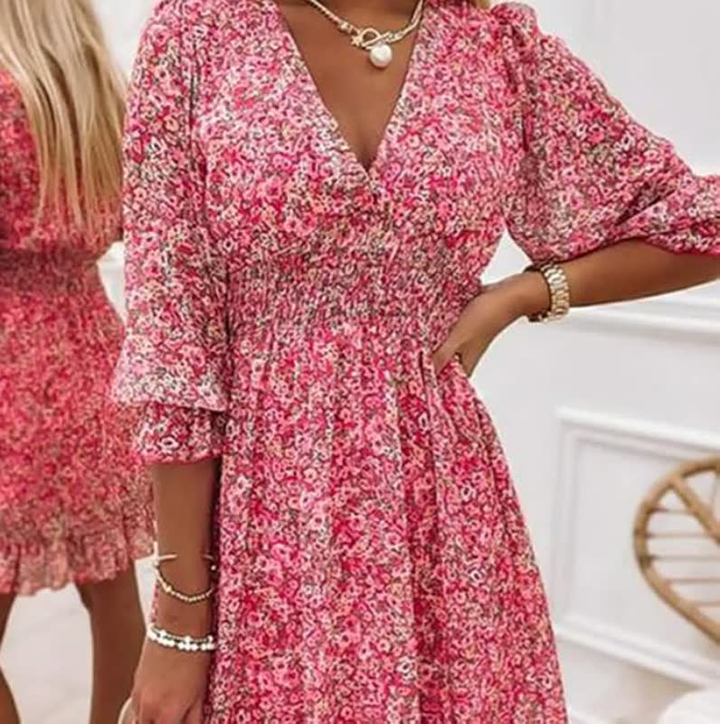 Elegant Floral Mini Dress - Image 4