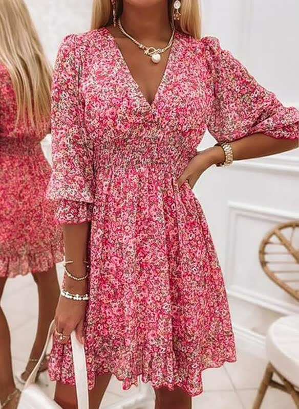 Elegant Floral Mini Dress - Image 5