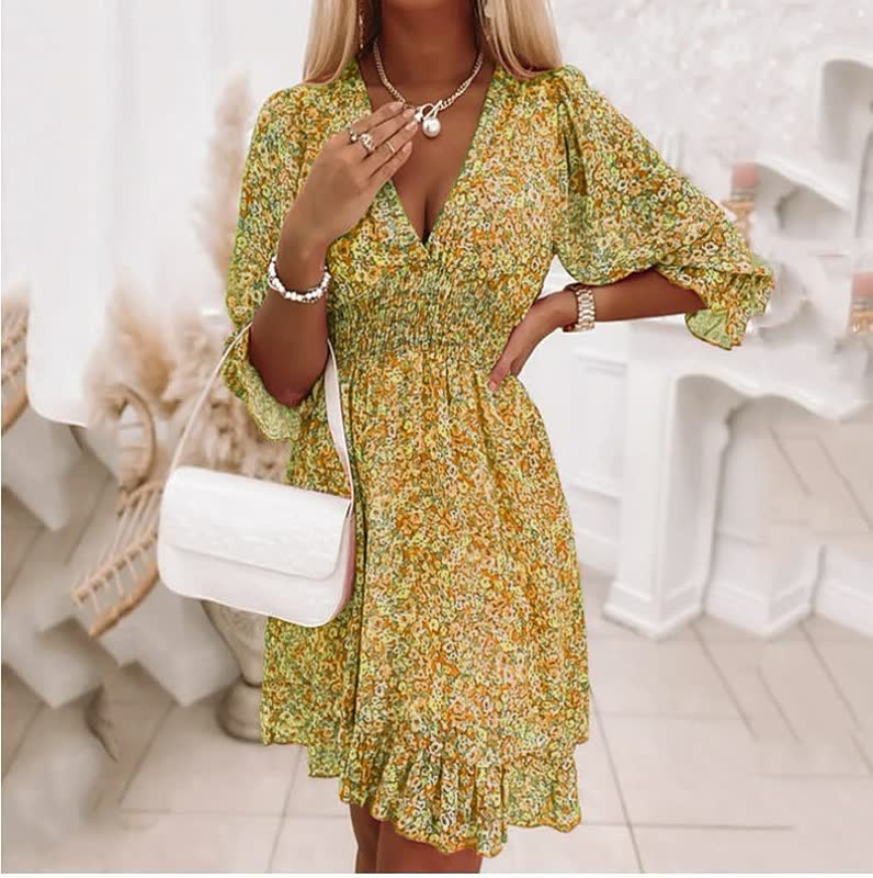 Elegant Floral Mini Dress - Image 8