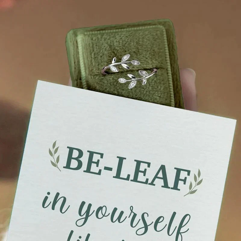 Elegant Leaf Ring | Nature-Inspired Adjustable Jewellery for Women - Image 13