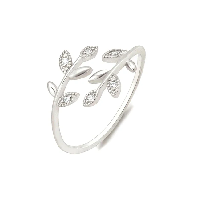 Elegant Leaf Ring | Nature-Inspired Adjustable Jewellery for Women - Image 2