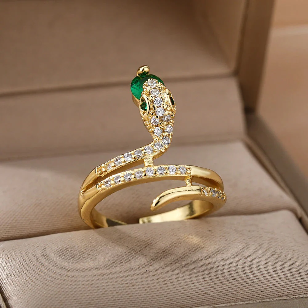 Elegant Snake Ring for Women | Statement Jewellery - Image 2