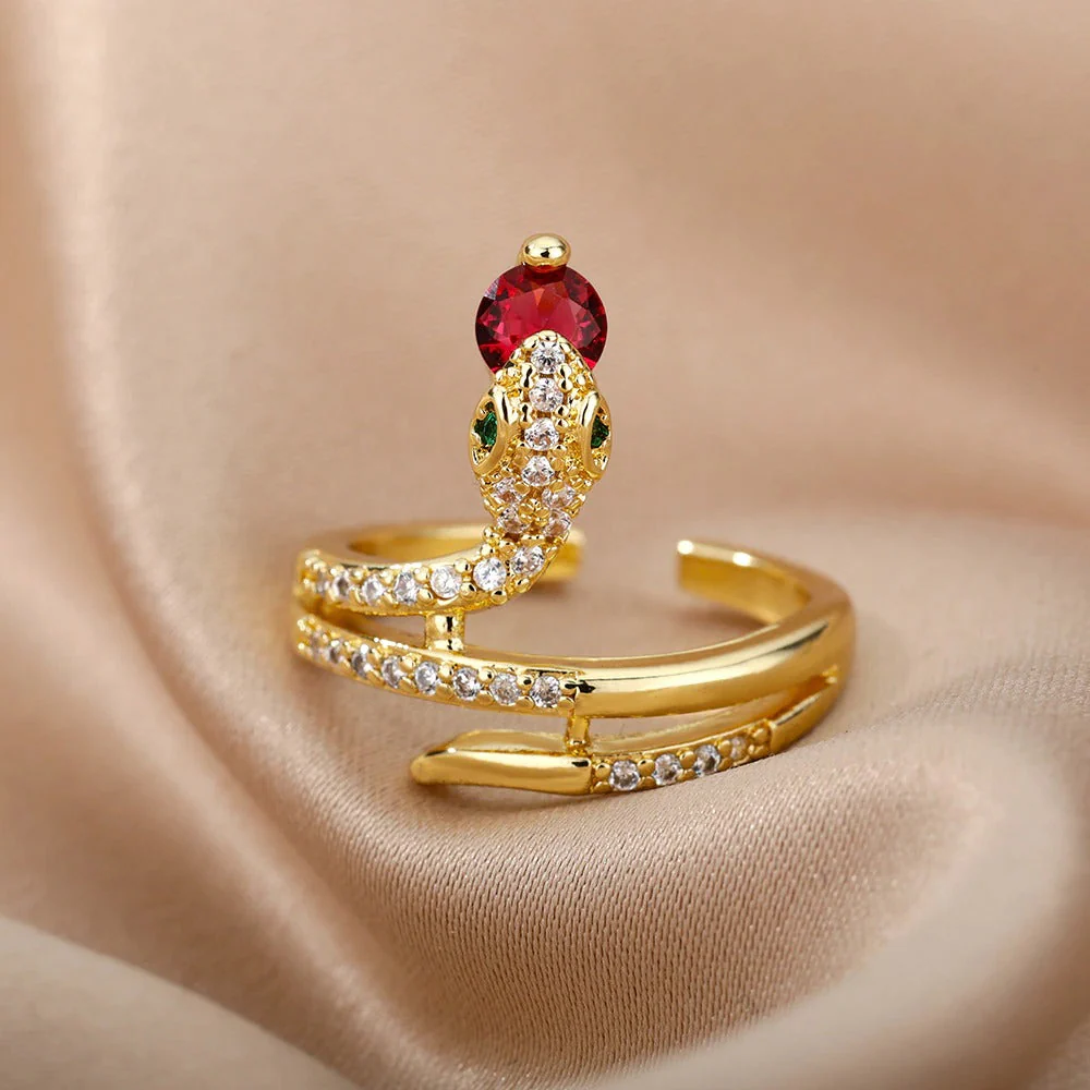 Elegant Snake Ring for Women | Statement Jewellery - Image 5