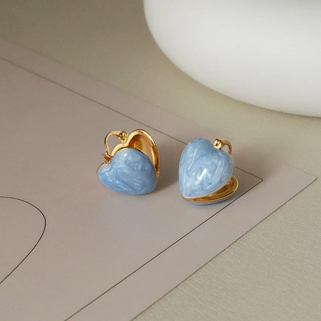 Elegant White Teardrop Earrings | Love-Inspired Dangle Design - Image 5