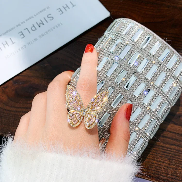Elena Crystal Butterfly Ring - Image 5