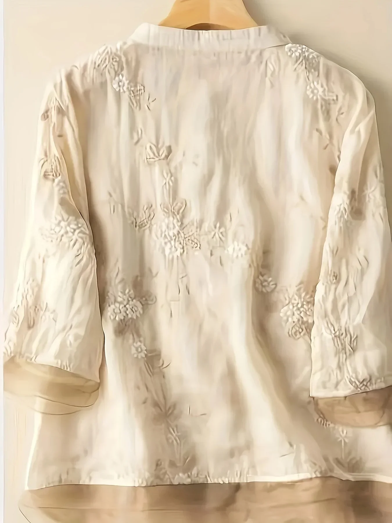Embroidered Floral Blouse | Eliza | Button Closure | Fashionable - Image 3