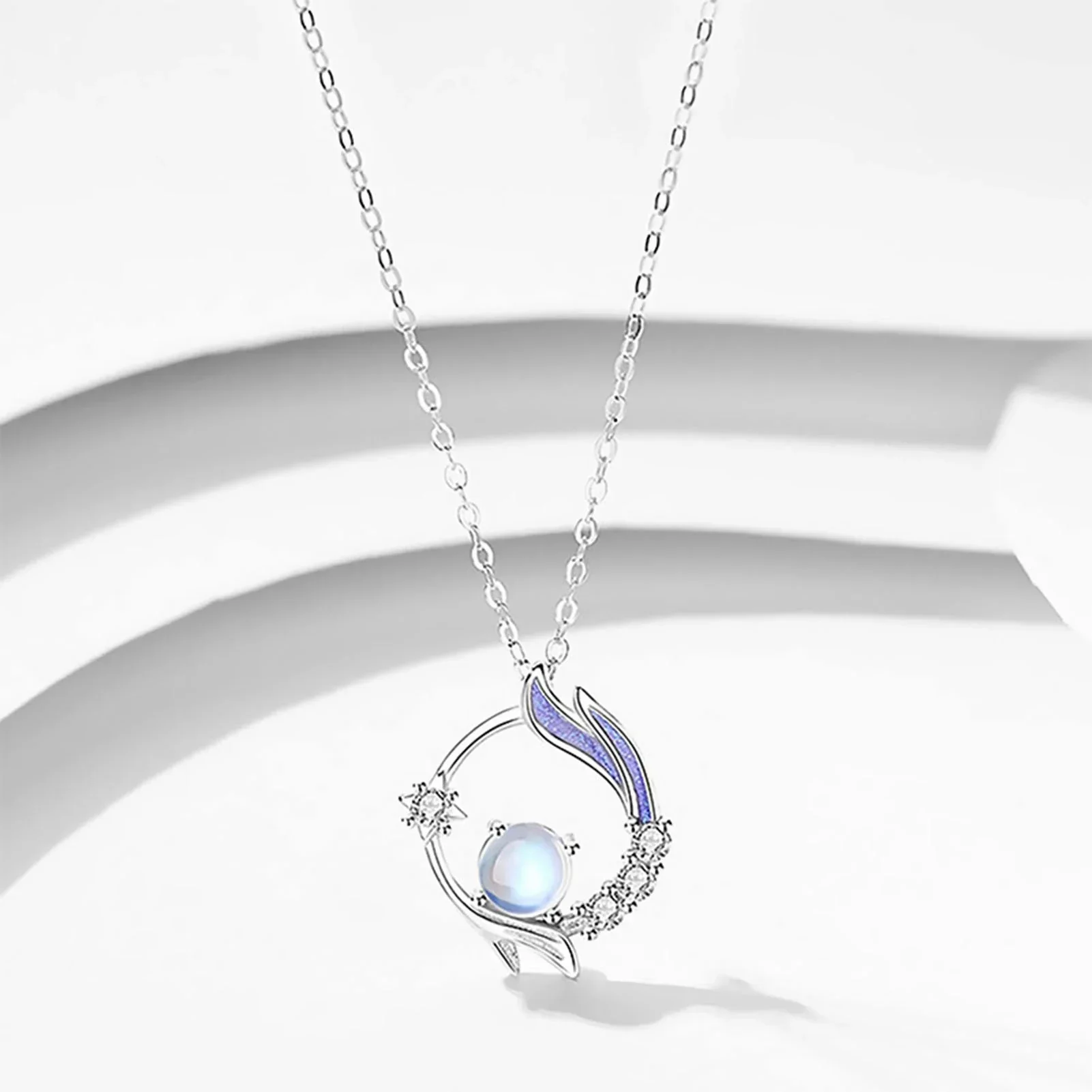 Enchanting Moonstone Silver Necklace - Image 4