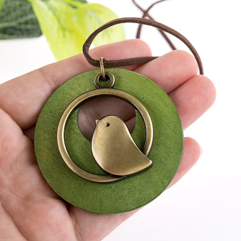 Ethnic Wooden Bird Necklace | Unique Design - Image 6