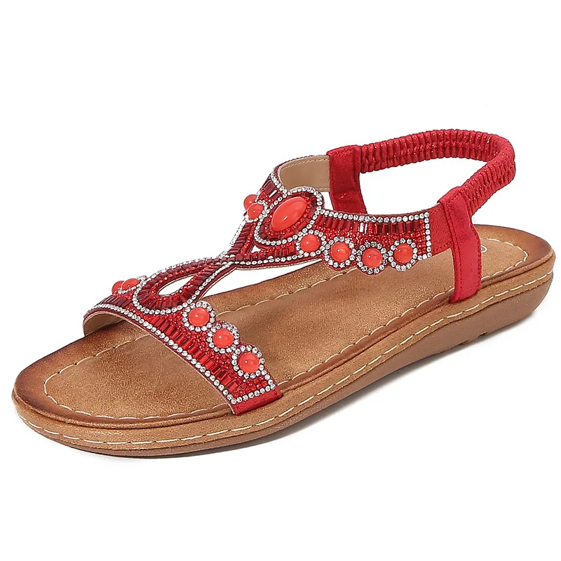 Fashionable women's sandals with rhinestones and glitter – summer shoes for parties and leisure. - Image 4