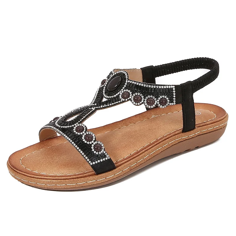 Fashionable women's sandals with rhinestones and glitter – summer shoes for parties and leisure. - Image 5