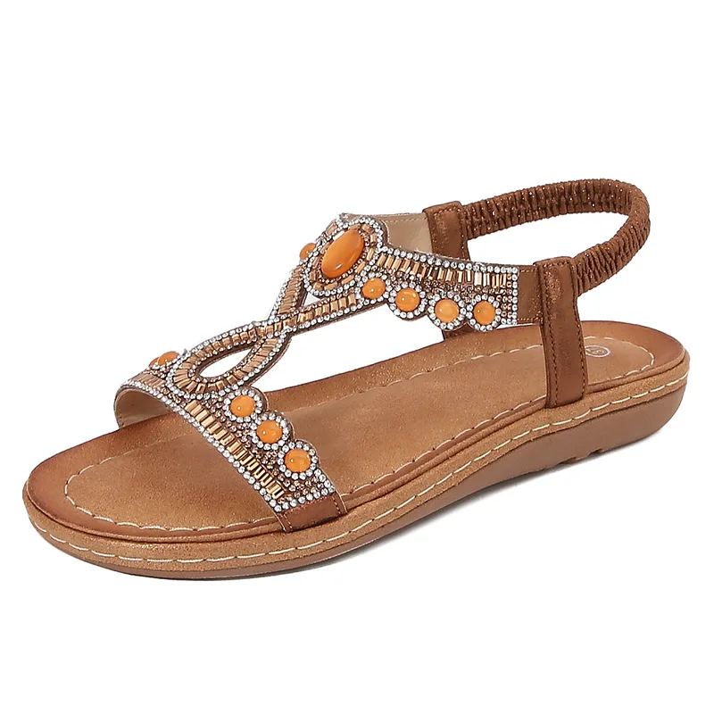 Fashionable women's sandals with rhinestones and glitter – summer shoes for parties and leisure. - Image 8