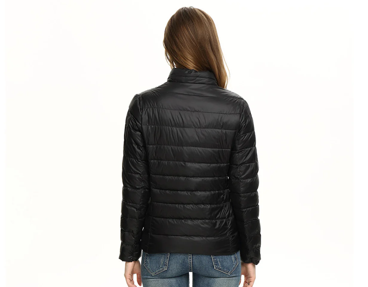 Feather-light women's down jacket - Alina Autumn Magic - Image 5