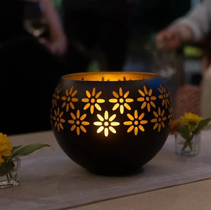 FloraGlow - Flower Pattern Candle Holder - Image 2