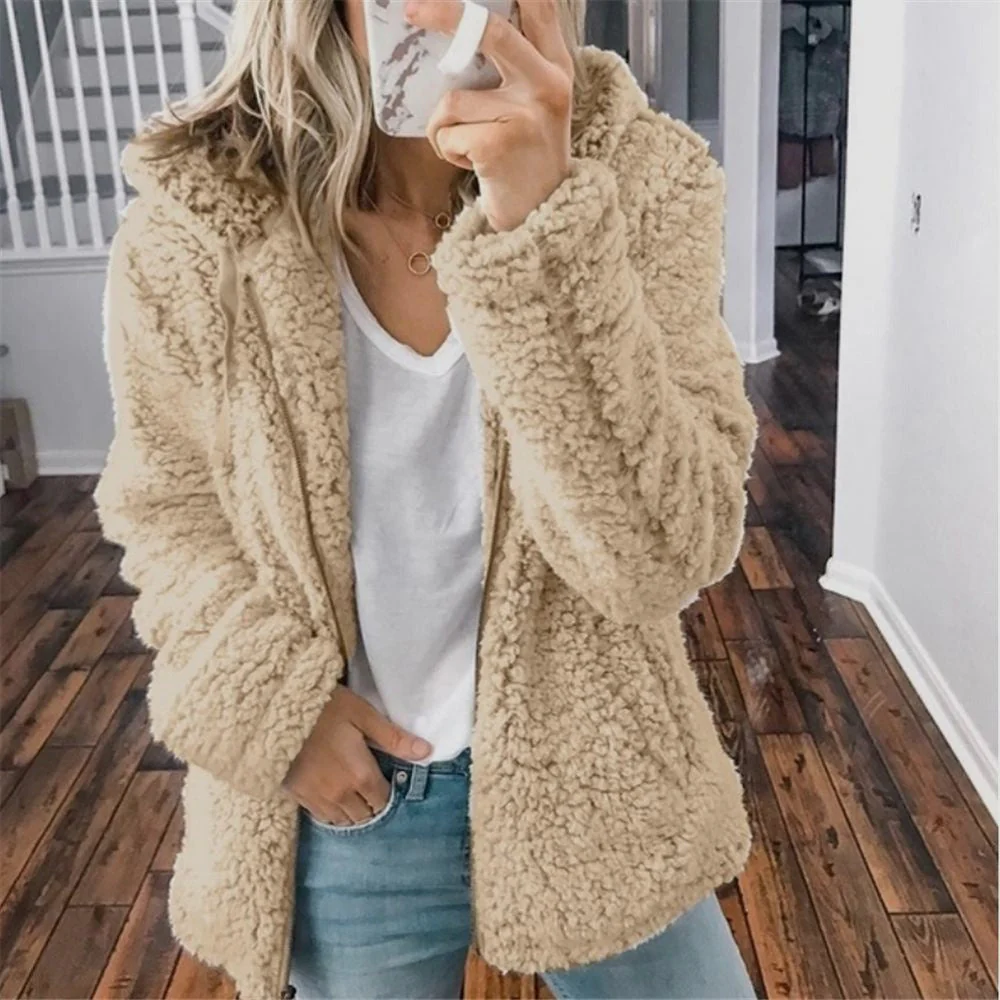 Fluffy Women's Hoodie Vest - Sofia