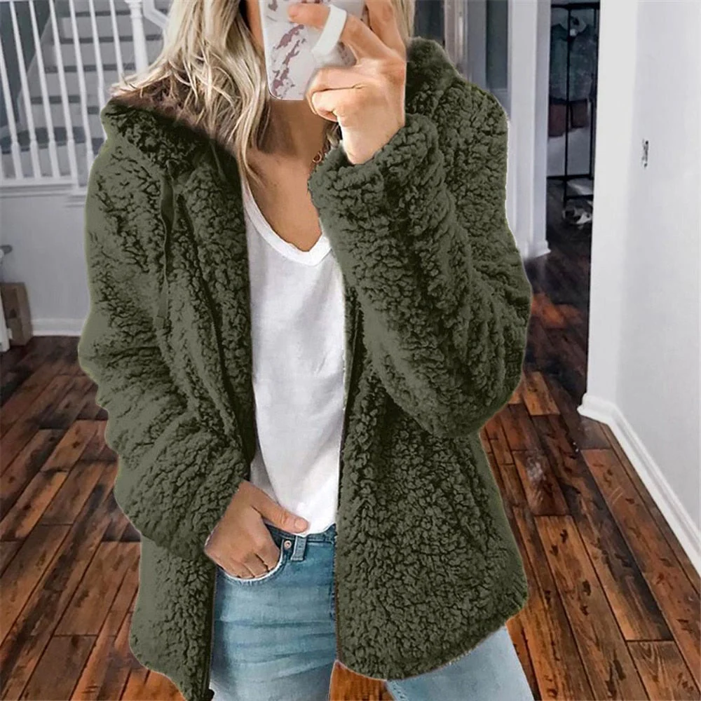 Fluffy Women's Hoodie Vest - Sofia - Image 13