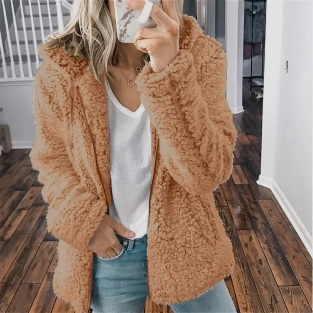 Fluffy Women's Hoodie Vest - Sofia - Image 14