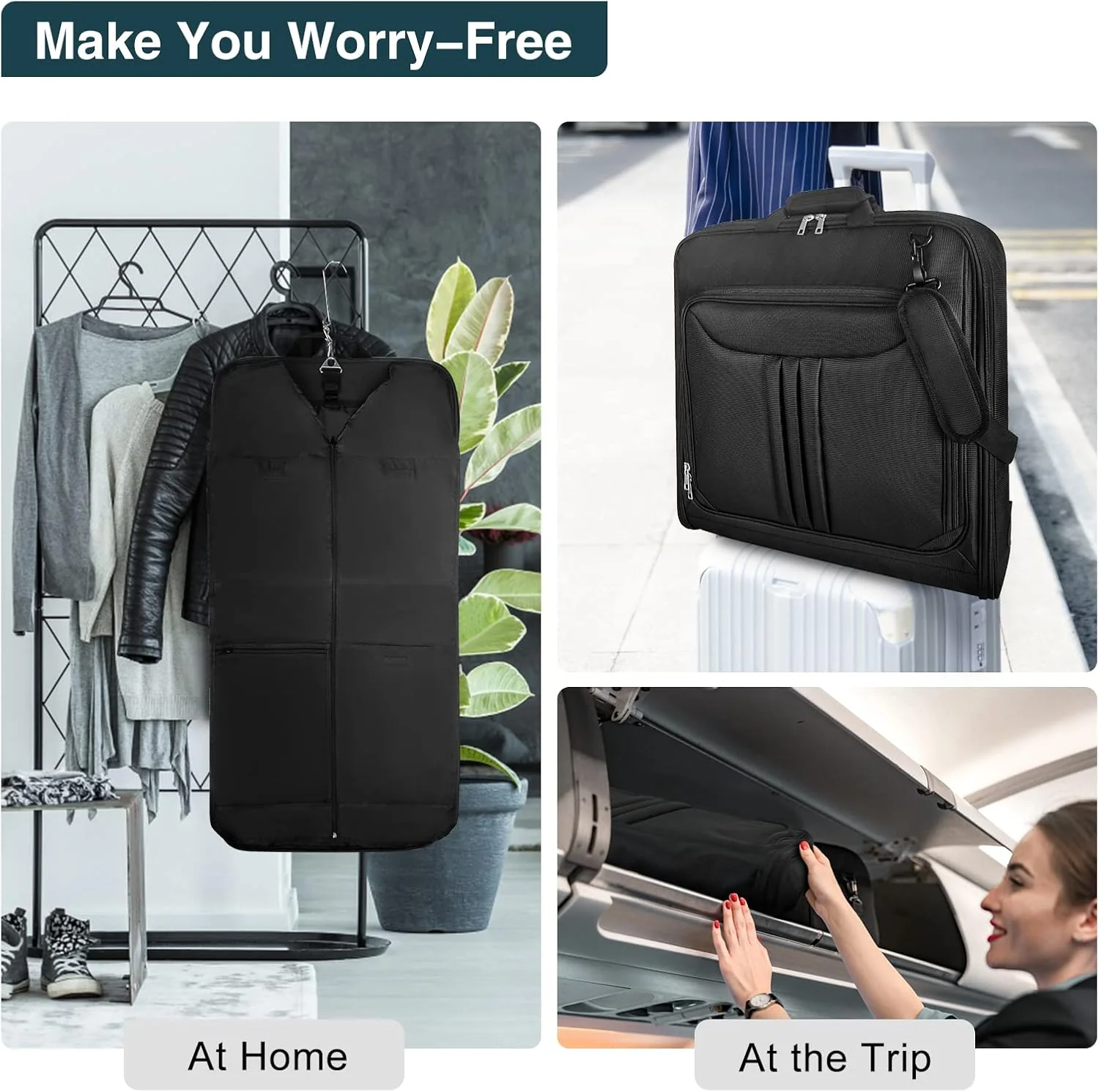 Foldable Waterproof Travel Garment Bag – Carry-On Suit Organiser with Strap - Image 5