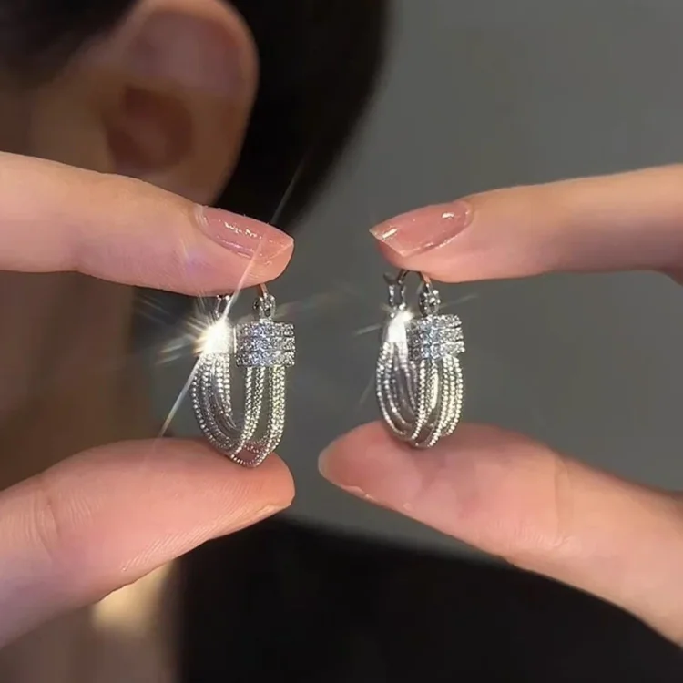 Geometric Stud Earrings - Aria - Image 2