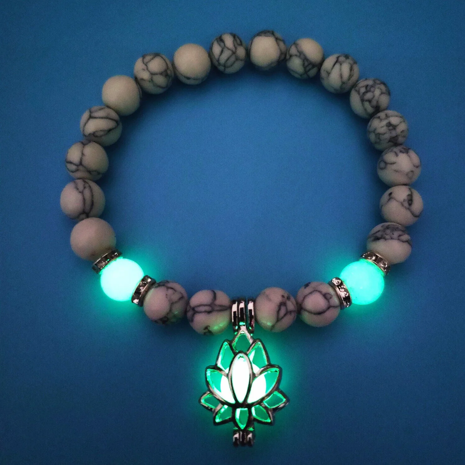 Glow-in-the-Dark Lotus Bracelet | Elegant Women's Jewellery - Image 13