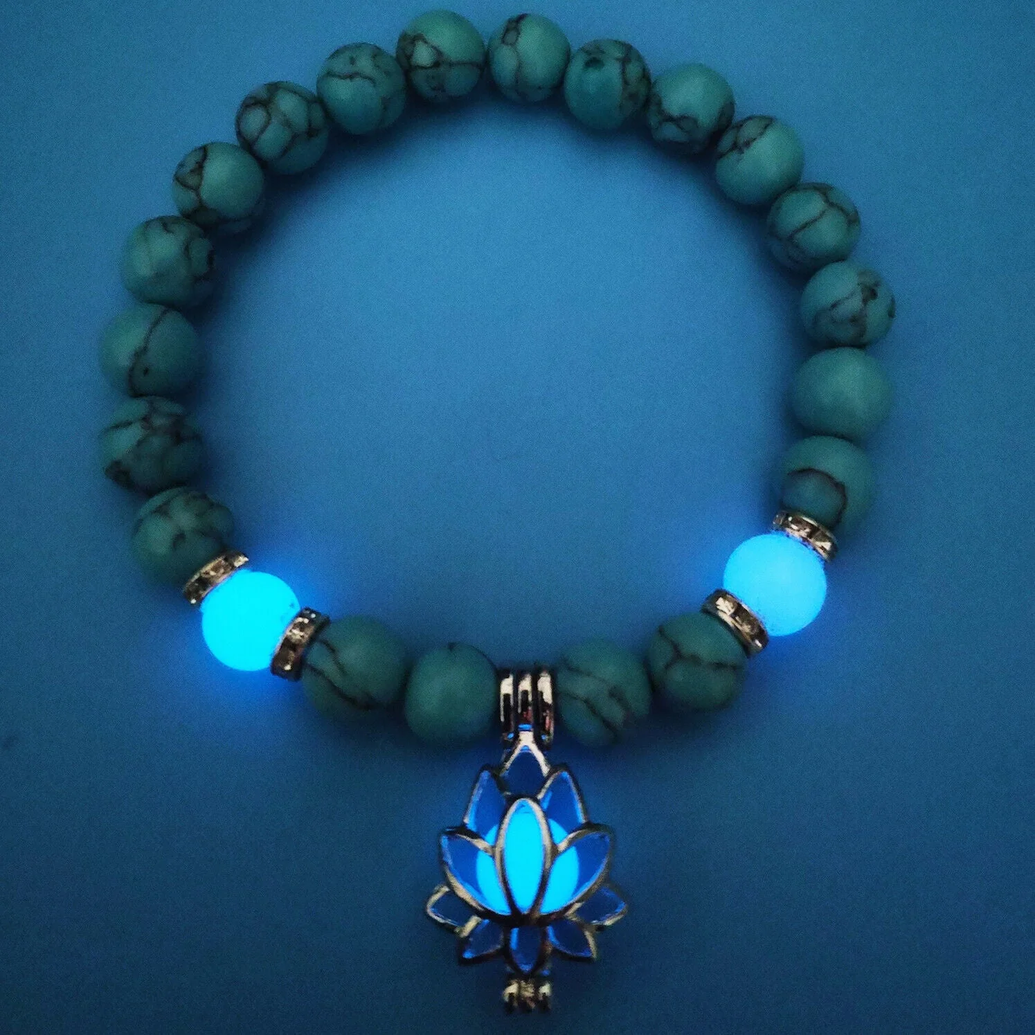Glow-in-the-Dark Lotus Bracelet | Elegant Women's Jewellery - Image 14