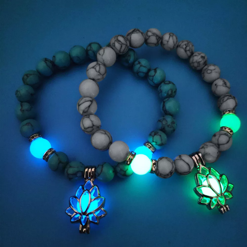 Glow-in-the-Dark Lotus Bracelet | Elegant Women's Jewellery - Image 15