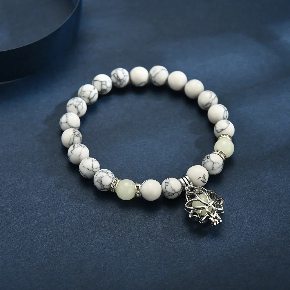 Glow-in-the-Dark Lotus Bracelet | Elegant Women's Jewellery - Image 17